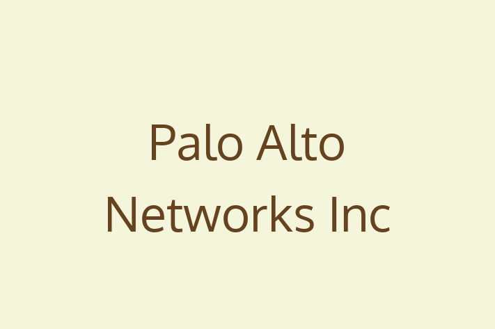 Software Solutions Provider Palo Alto Networks Inc