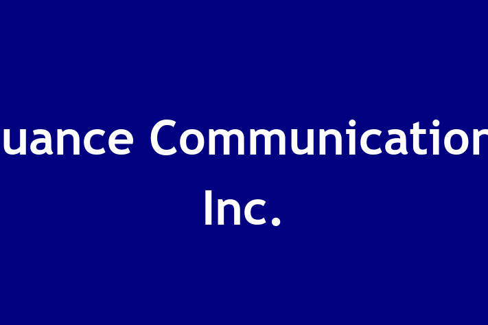 Software Solutions Provider Nuance Communications Inc.