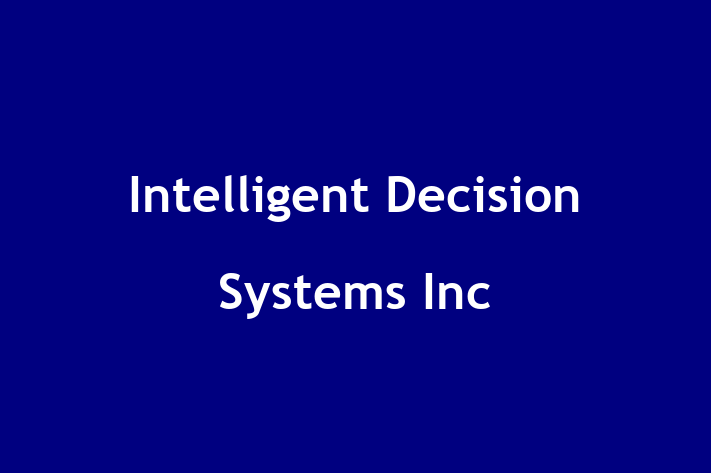 Software Engineering Company Intelligent Decision Systems Inc