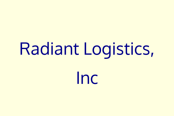 Software Solutions Provider Radiant Logistics Inc