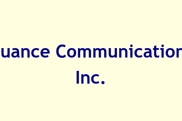 Software Solutions Provider Nuance Communications Inc.