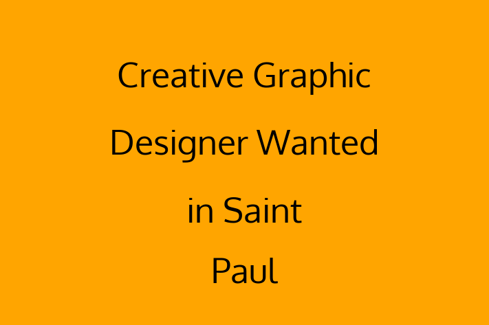 Creative Graphic Designer Wanted in Saint Paul