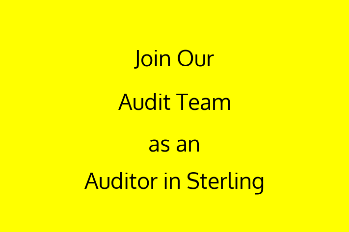 Join Our Audit Team as an Auditor in Sterling Heights