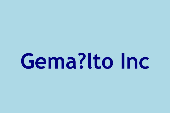 Software Services Company Gemalto Inc