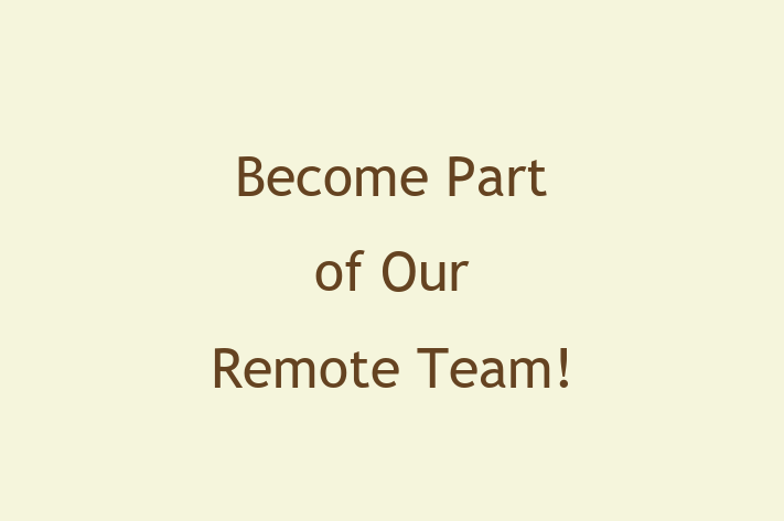 Become Part of Our Remote Team