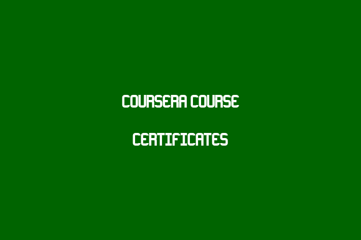 Software Engineering Company Coursera Course Certificates