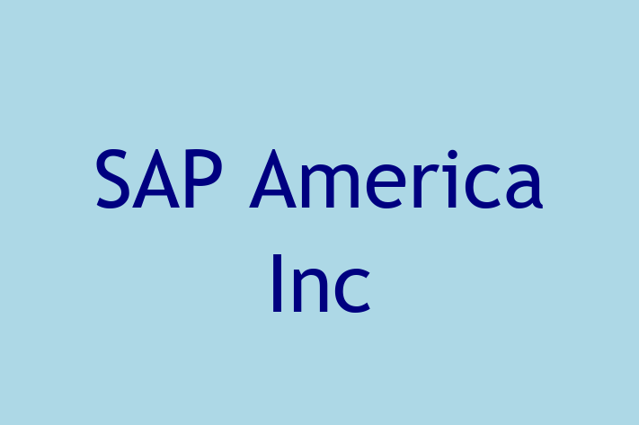 Software Services Company SAP America Inc