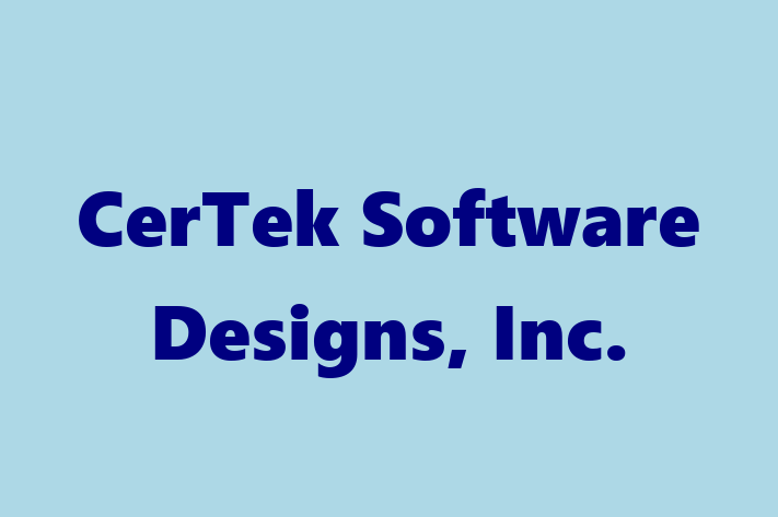 Technology Company CerTek Software Designs Inc.