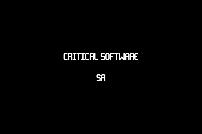 Software Services Company Critical Software SA