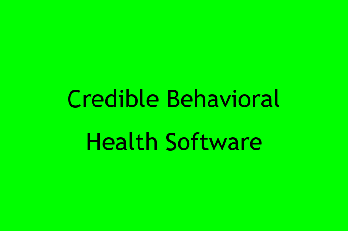 Software Consultancy Credible Behavioral Health Software