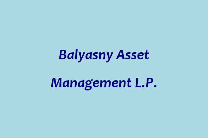 Staff Management Balyasny Asset Management L.P.