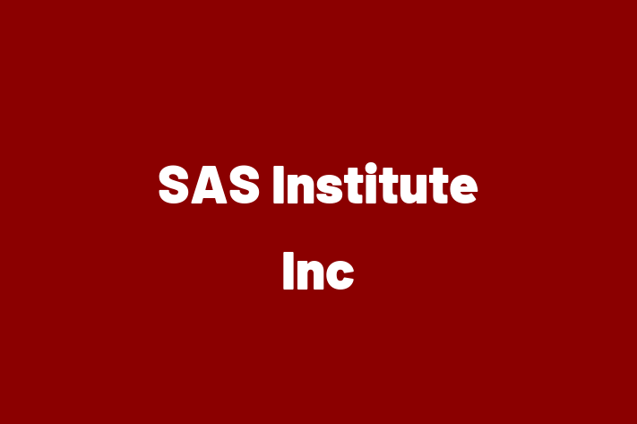 Technology Solutions Firm SAS Institute Inc