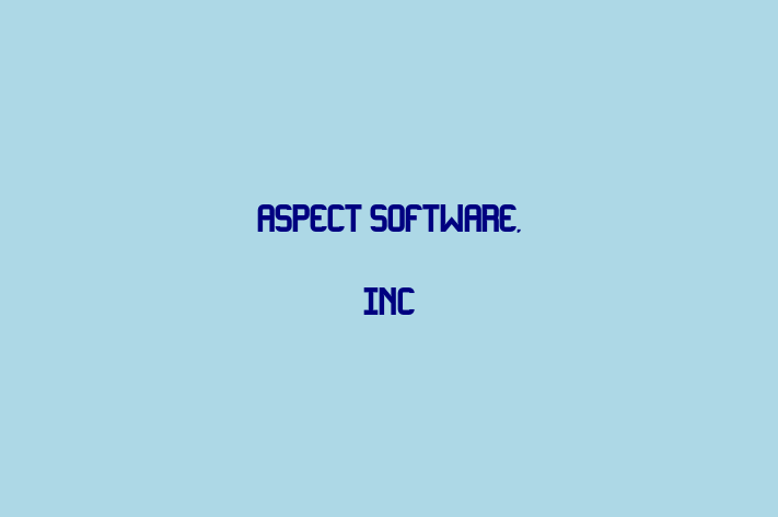 Software Consultancy Aspect Software Inc