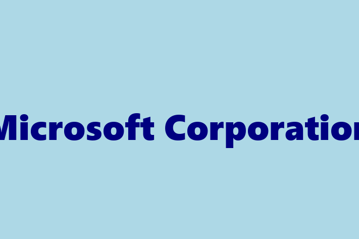 Technology Solutions Firm Microsoft Corporation