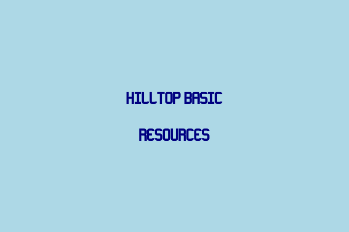 HR Administration Hilltop Basic Resources