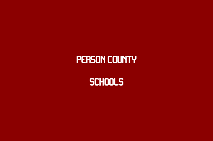 Personnel Management PERSON COUNTY SCHOOLS