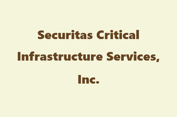 Software Services Company Securitas Critical Infrastructure Services Inc.