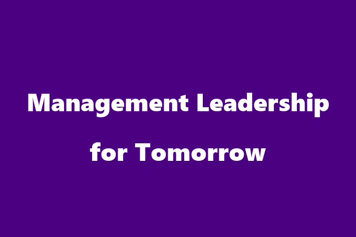 People Management Management Leadership for Tomorrow