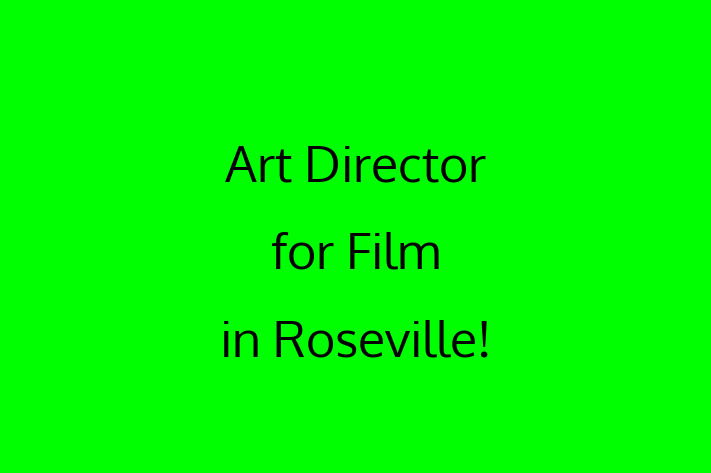 Art Director for Film in Roseville