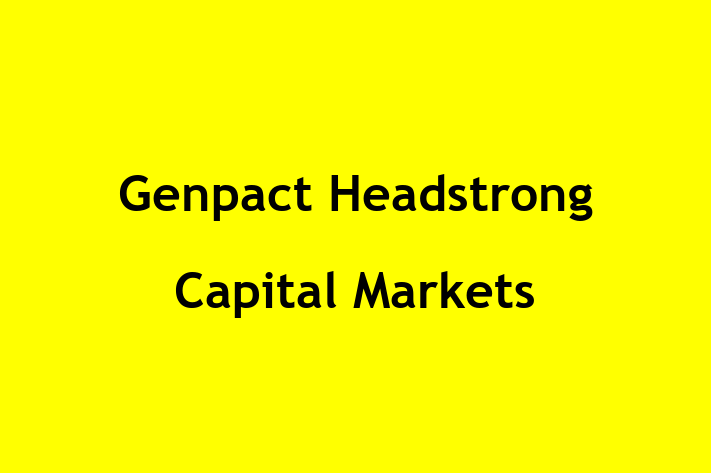 Software Firm Genpact Headstrong Capital Markets