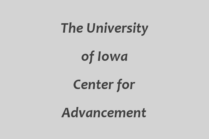 Human Resource Management The University of Iowa Center for Advancement