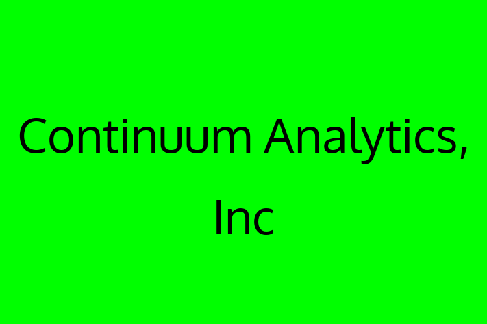 Digital Solutions Provider Continuum Analytics Inc