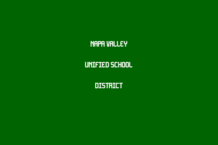 Staff Management Napa Valley Unified School District