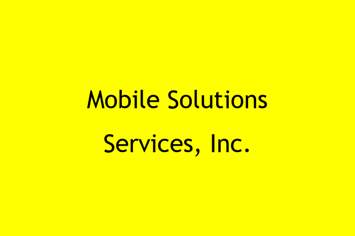 Technology Solutions Firm Mobile Solutions Services Inc.