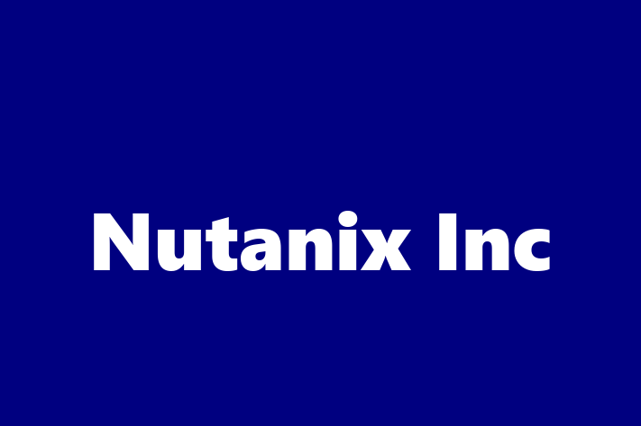 Technology Solutions Firm Nutanix Inc