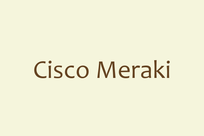 Technology Solutions Firm Cisco Meraki