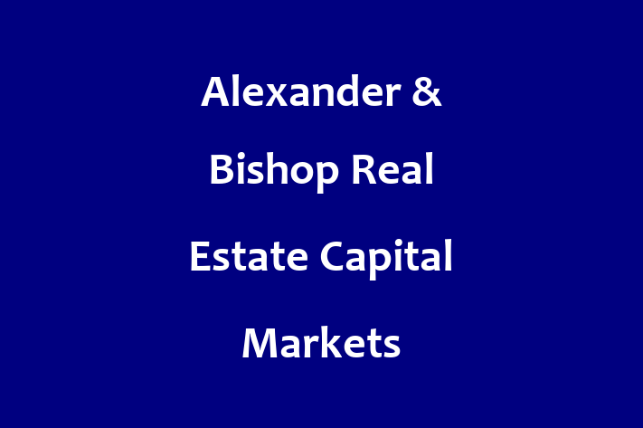 Personnel Management Alexander Bishop Real Estate Capital Markets