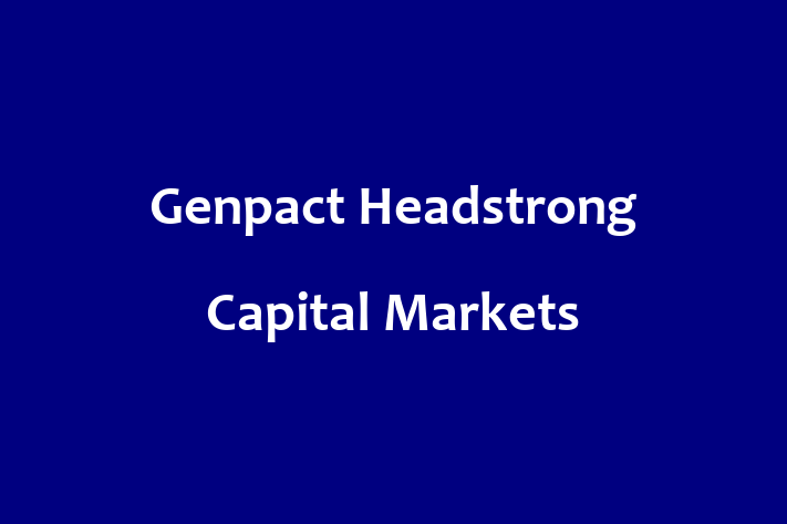 Tech Firm Genpact Headstrong Capital Markets