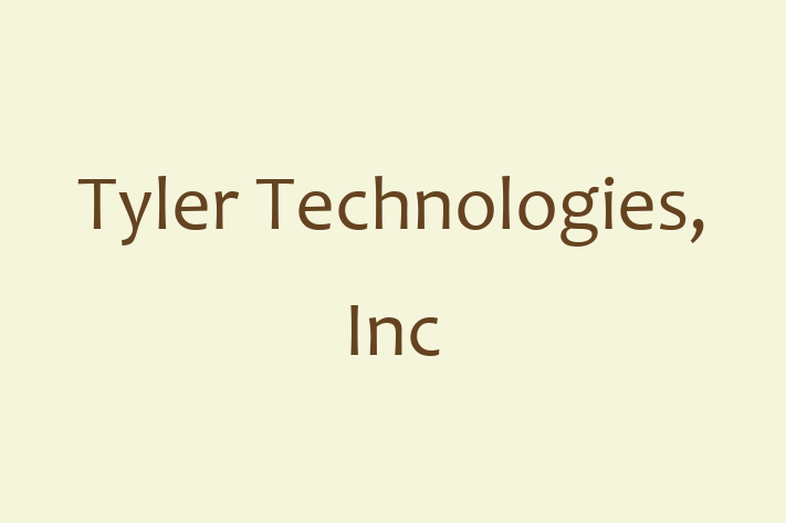 Technology Company Tyler Technologies Inc