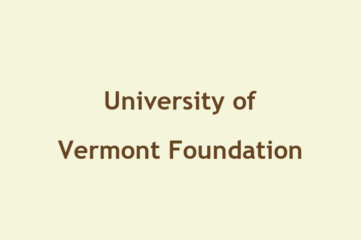 Employee Resource Management University of Vermont Foundation