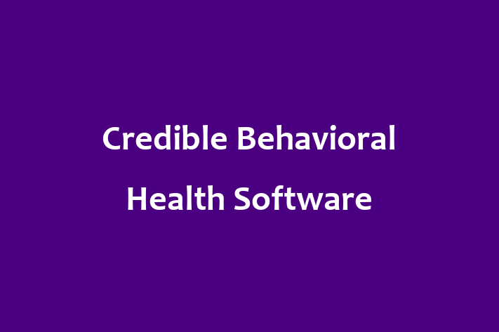 Tech Firm Credible Behavioral Health Software