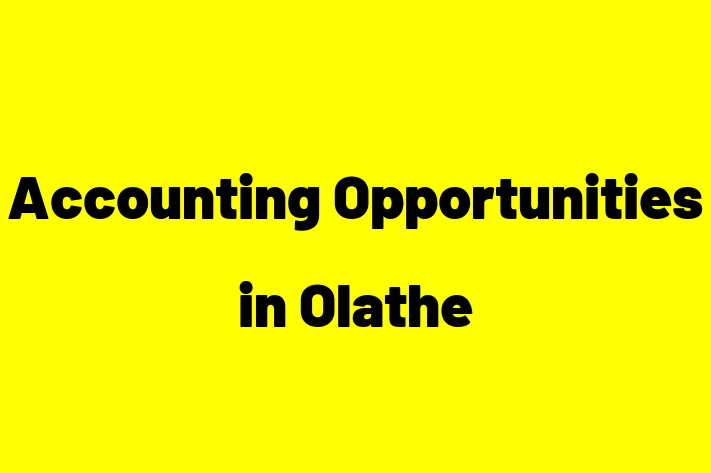 Accounting Opportunities in Olathe