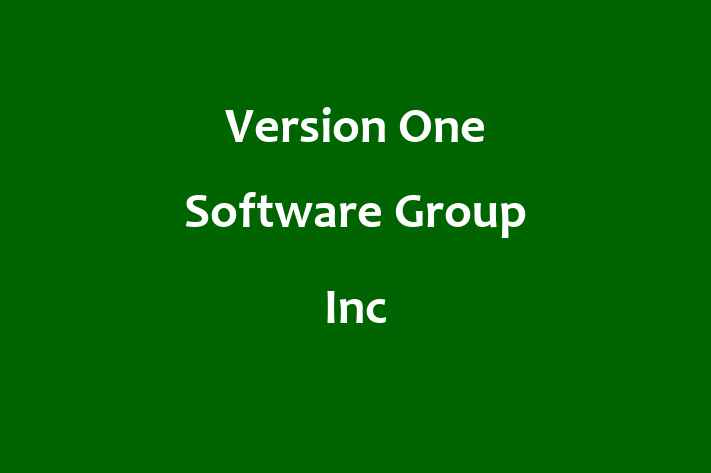 Software Development Firm Version One Software Group Inc