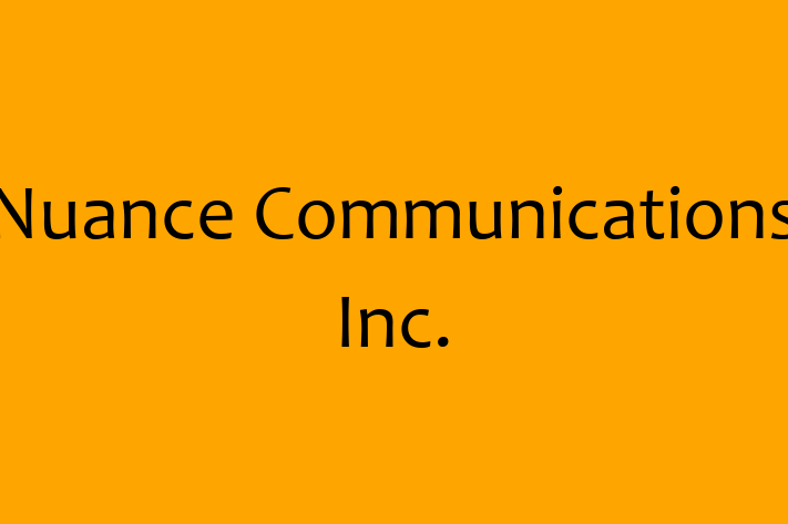 Technology Solutions Firm Nuance Communications Inc.