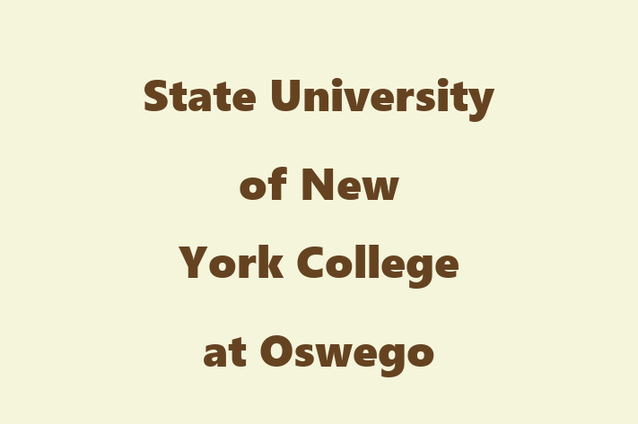 Human Resource Management State University of New York College at Oswego