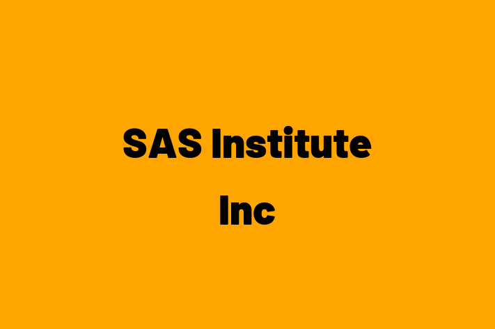 Technology Solutions Firm SAS Institute Inc