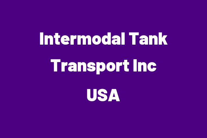 Software Development Firm Intermodal Tank Transport Inc USA