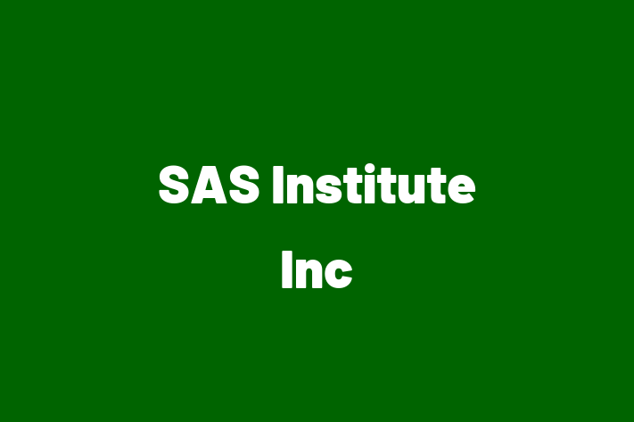 Technology Solutions Firm SAS Institute Inc