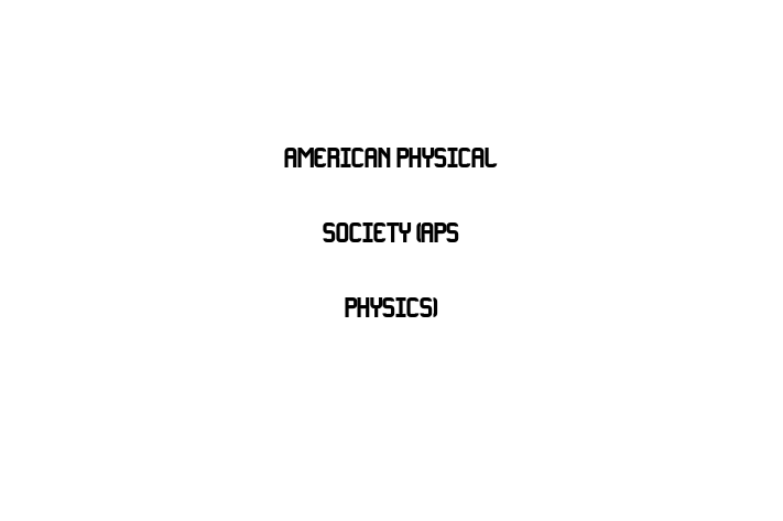 Talent Management American Physical Society APS Physics