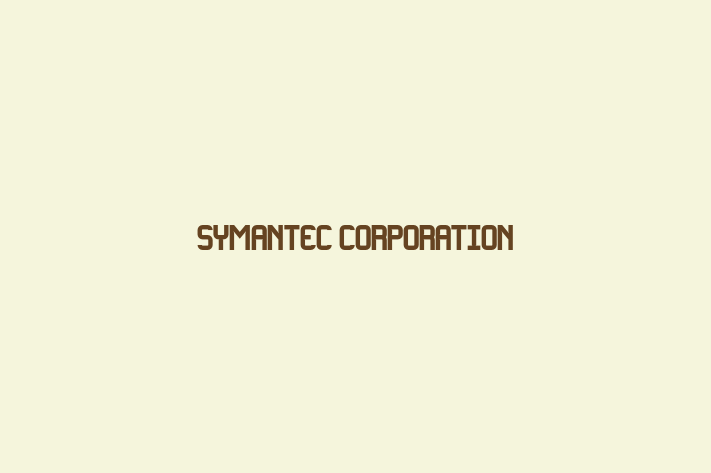 Application Development Company Symantec Corporation