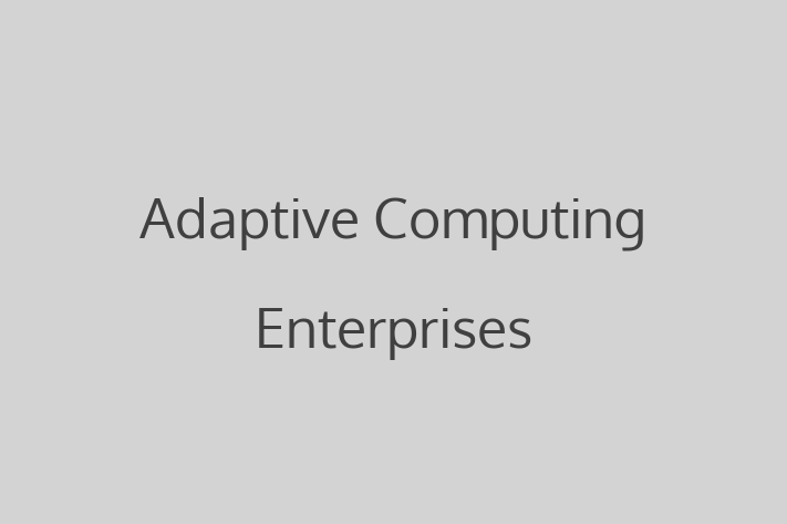 Technology Company Adaptive Computing Enterprises