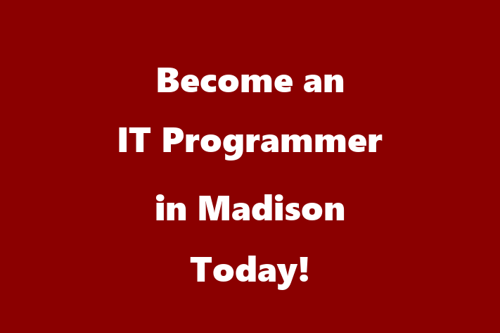 Become an IT Programmer in Madison Today