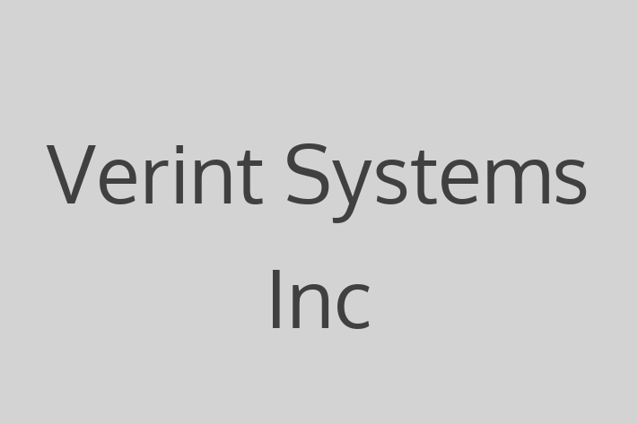 Tech Solutions Company Verint Systems Inc