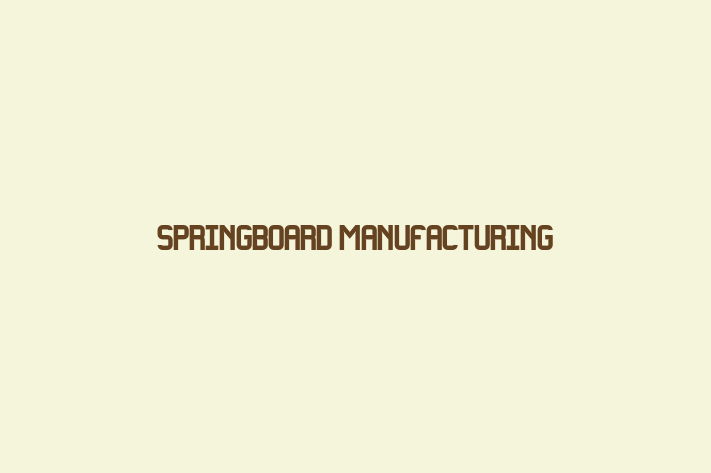 Personnel Management Springboard Manufacturing