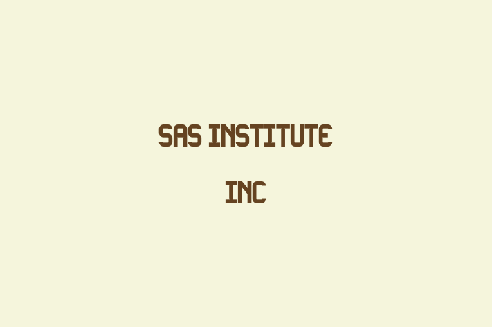 Software Services Company SAS Institute Inc