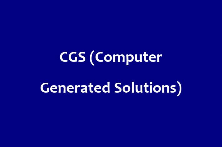 Application Development Company CGS Computer Generated Solutions